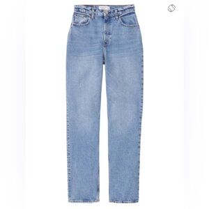 Abercrombie & Fitch Women's Straight Leg Jeans - Light Blue